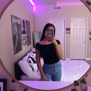 Brandy Melville Smocked Off the Shoulder Top